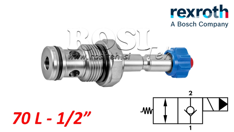 REGOLATORE ELETTROMAGNETICO IDRAULICO CHIUSO PER VALVOLA A 2 VIE REXROTH 1/2 70-LIT