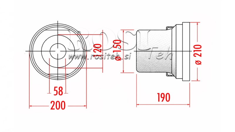 PTO PROTECTIVE GUARD PVC 210x190x150