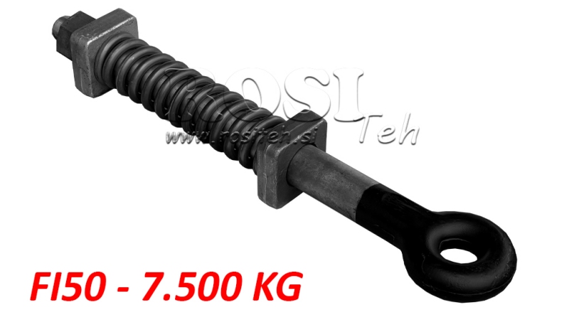 GEFEDERTE DREHBARE ZUGÖSE MIT FEDER FI50 7.500KG