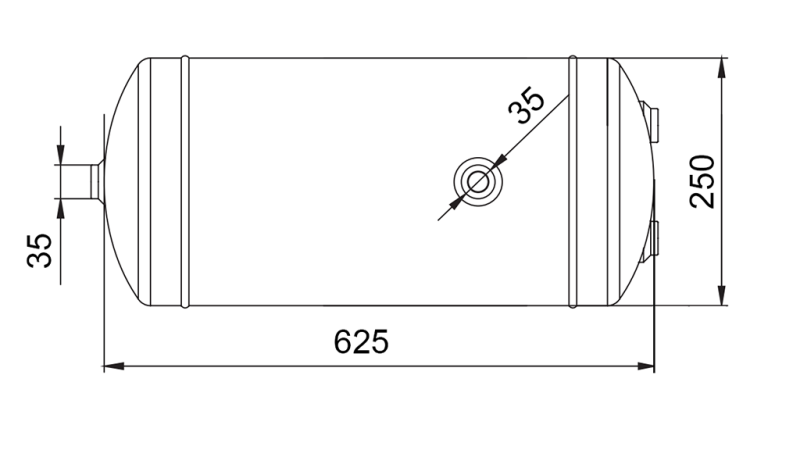 LÉGFÉK TARTÁLY 30 LIT 625X250 ECO