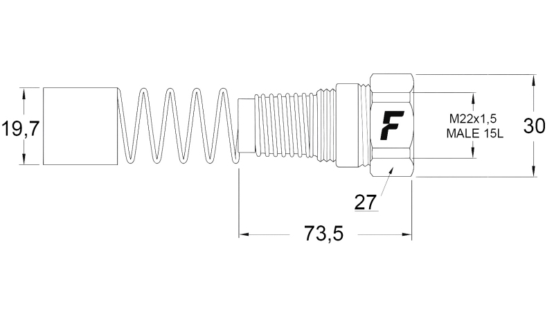 GIUNTO RAPIDO FEMMINA PER MULTI-FASTER 3/8 PARTE FISSA