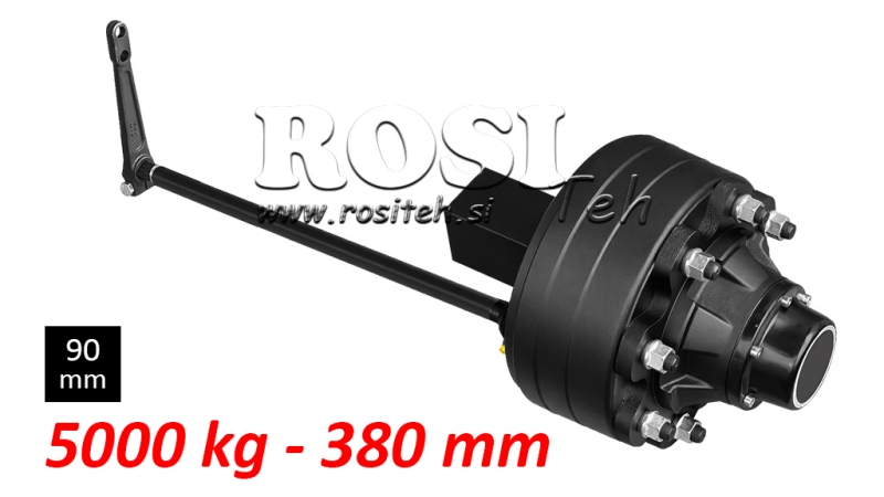 SEMIALBERO CON FRENI - 5000 kg (8 VITI) - 380 mm