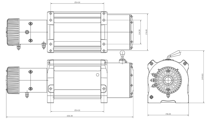 24 V VERRICELLO ELETTRICO RS-20000 - 9100 KG - FUNE D'ACCIAIO - ECO