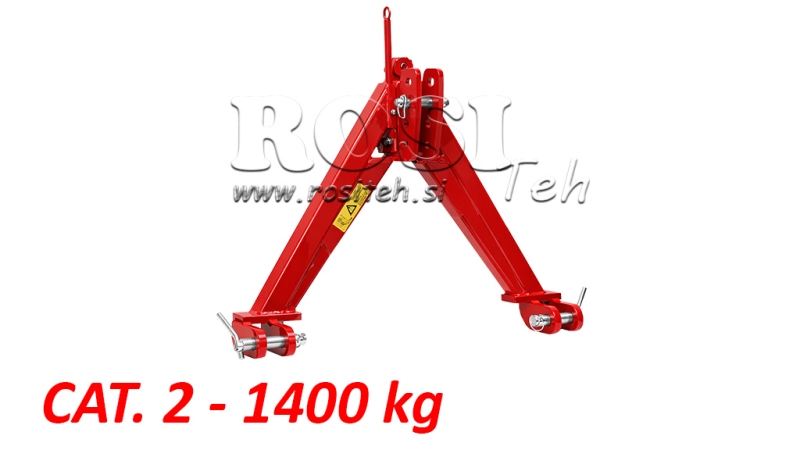 FRONT TRIANGLE FOR FRONT TRACTOR HYDRAULICS CAT. 2 – 747 mm – 1400 kg