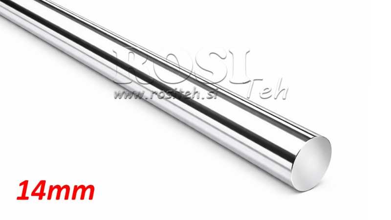 CHROME-PLATED HYDRAULIC CYLINDER PISTON ROD C45 - 14mm (1000mm)