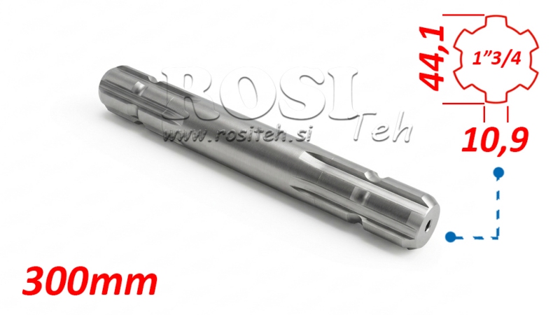 ADATTATORE CARDANICO 1-3/4 DOPPIO LATO (300 mm)