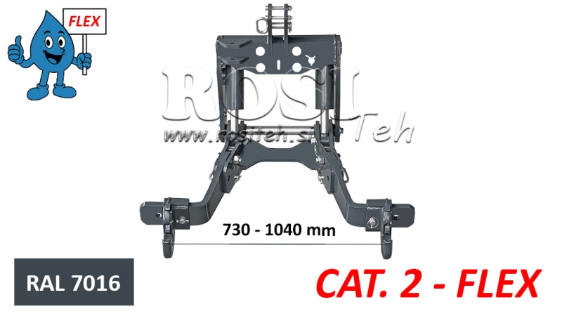 UNIVERSAL KIT FRONT HYDRAULICS FLEX 2KAT FOR TRACTOR 1500KG