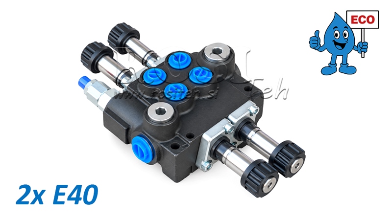 ELETTROVALVOLA IDRAULICA (SENZA BOBINE) – DISTRIBUTORE A 2 SEZIONI 2xE40 ECO