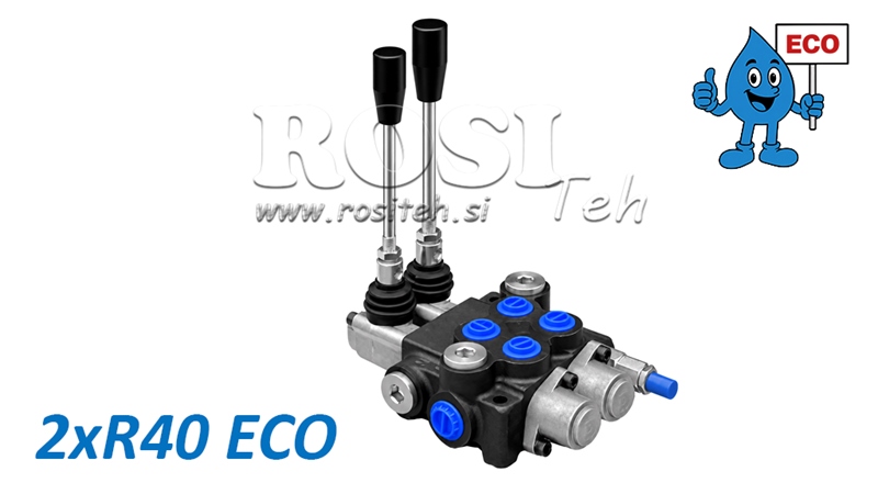 VALVOLA IDRAULICA MANUALE – DISTRIBUTORE A 2 SEZIONI 2xR40 ECO