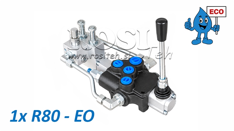 VALVOLA IDRAULICA ELETTRO-MANUALE (SENZA BOBINE) – DISTRIBUTORE A 1 SEZIONE 1xR80-EO ECO