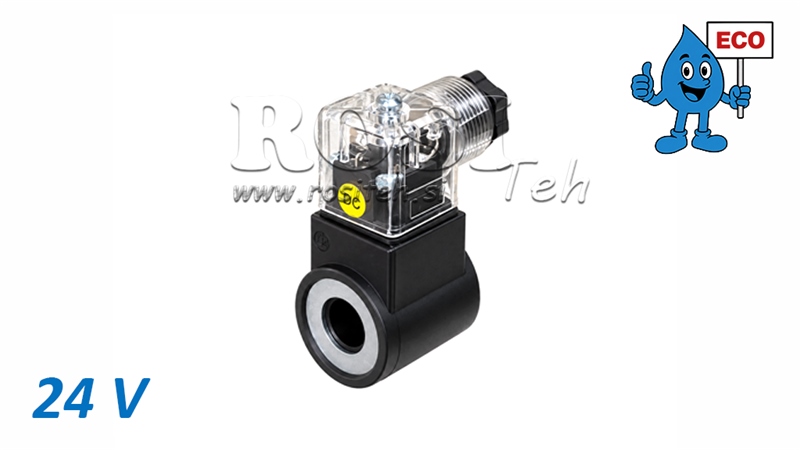BOBINA ELETTROMAGNETICA 24V PER ELETTROVALVOLA IDRAULICA R80-EO ECO
