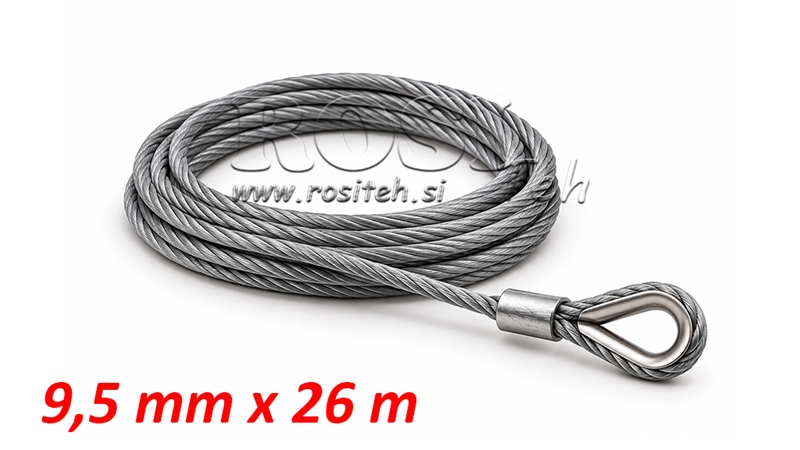 STAHLSEIL FÜR SEILWINDE RS-12000 - 5443 kg