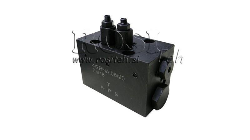 VANNE HYDRAULIQUE ROTATIVE MÉCANIQUE POUR BROUETTE HLEVSKE CETOP3 4/2 RHA