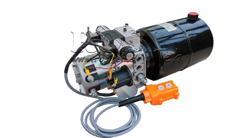 MINI HYDRAULIC AGGREGATE 12V DC - 1.6kW = 2.1cc - 8 lit - double direction assembly (metal)