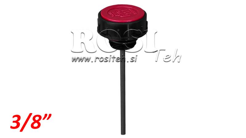 TÄYTTÖKORKKI 3/8 TASO-VAHVISTEELLA JA ILMAUSVENTTIILILLÄ