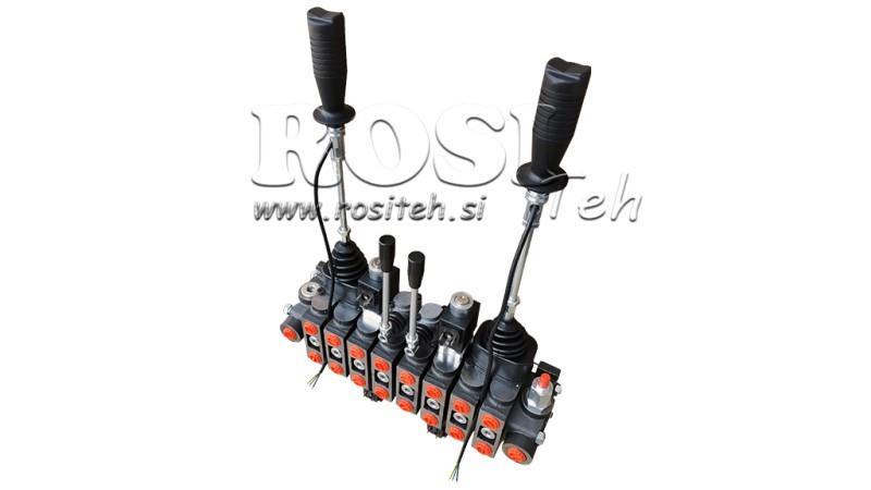 HYDRAULISK VENTIL HIAB 8xPC70 2x JOYSTICK - ELEKTRISK KONTROL 12V
