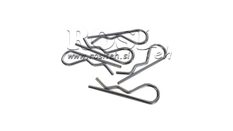 SET COMPLETO DI CLIP DI SICUREZZA singolo fi 4.0 mm (5 pz)