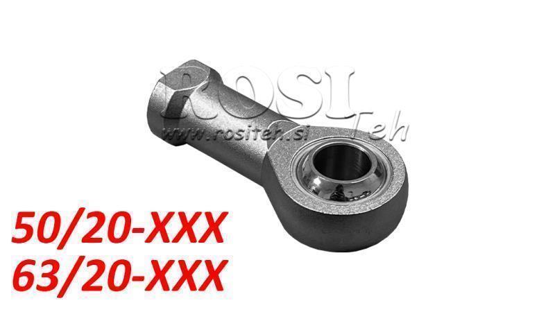 DI KÖZPONTI KIVITELEZÉS PNEUMATIKUS HENGERHEZ PCAS 50/20 - 63/20 (M16x1.5)