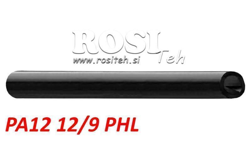 PA 12/9 PA12PHL SORT LUFT RØR POLYAMID DIN74324