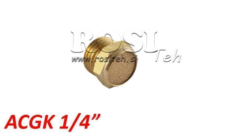 SILENCIEUX PNEUMATIQUE EN LAITON ACGK 014 BAS