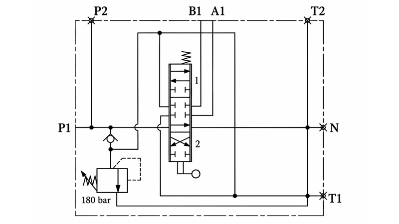 MANUELL HYDRAULISCHES VENTIL MONOBLOCK 1xZ80