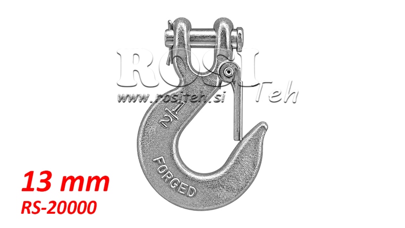 HOOK WITH SAFETY LATCH - 1/2