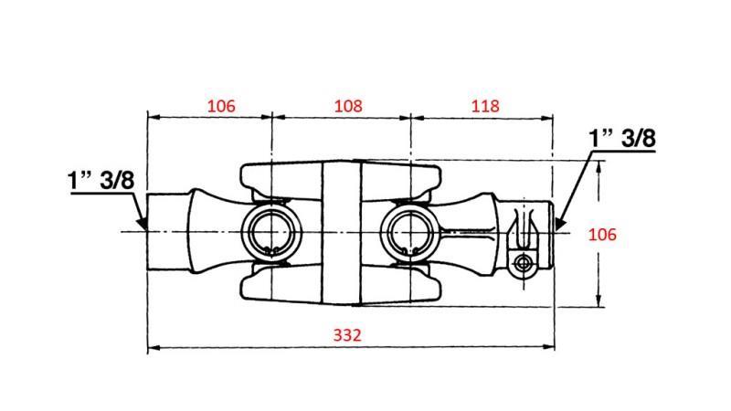 DOUBLE UNIVERSAL JOINT FOR CARDAN cat. 6