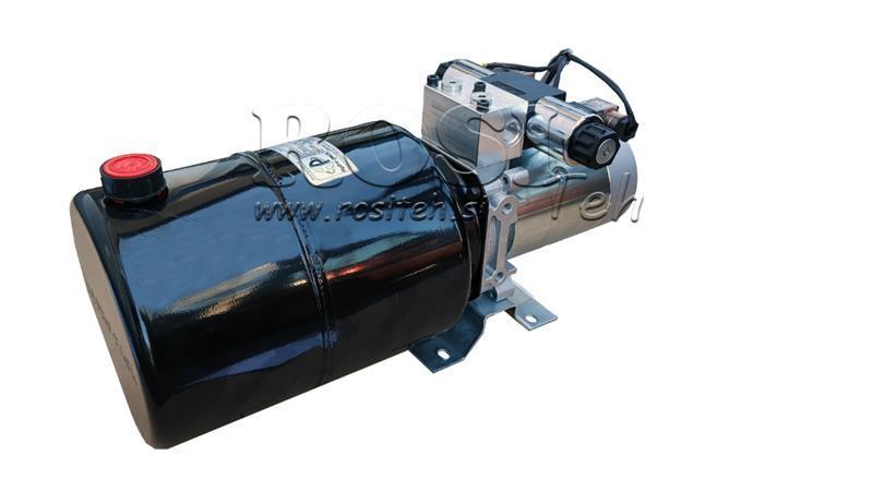 MINI HYDRAULIC AGGREGATE 12V DC - 1.6kW = 2.1cc - 8 lit - double direction assembly (metal)