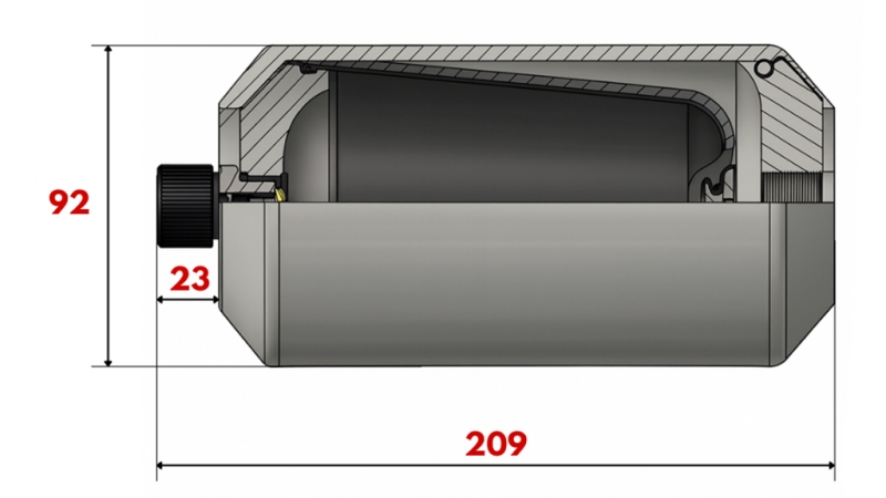 HIDRAULIKUS AKUMULÁTOR 0,75 LIT - M18x1,5