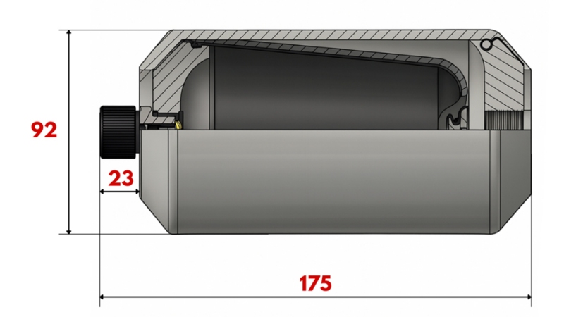 ACCUMULATORE IDRAULICO 0,45 LIT - M18x1,5