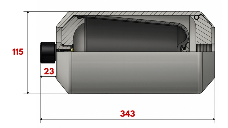 HIDRAULIKUS AKUMULÁTOR 2,2 LIT - M18x1,5