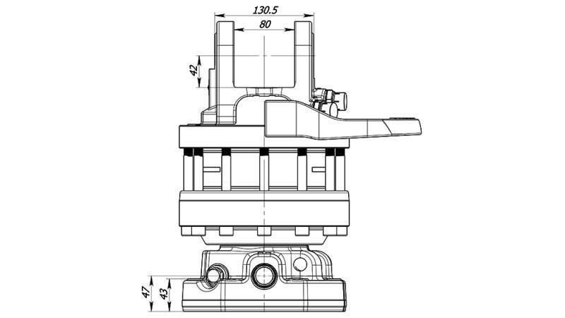 HYDRAULINEN KIERTO 10000/5000 KG FLANSSILLA