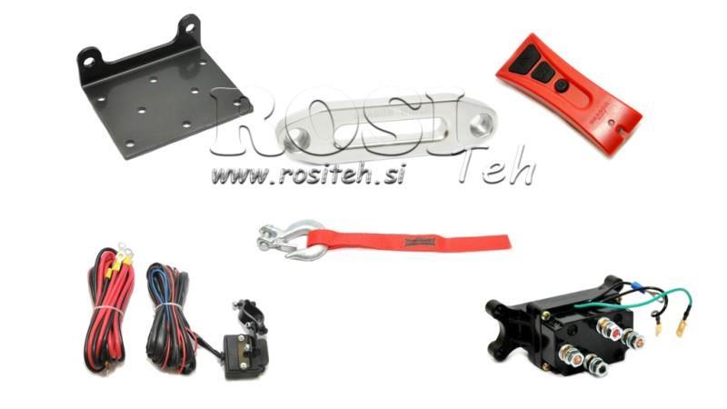12 V ELEKTRILINE WINCH DWH 4500 HD - 2041 kg - SÜNTEETILINE KÖIS