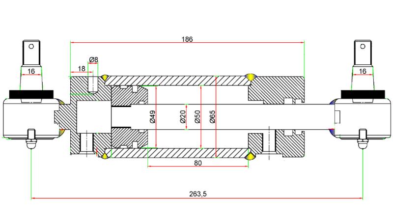 HIDRAULIKUS KORMÁNY HENGER JOHN DEERE OEM-AM147173