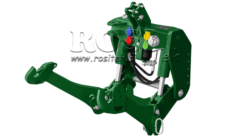 KIT IDRAULICO FRONTALE UNIVERSALE 2KAT PER TRACTOR 1500KG - VERDE (RAL 6001)