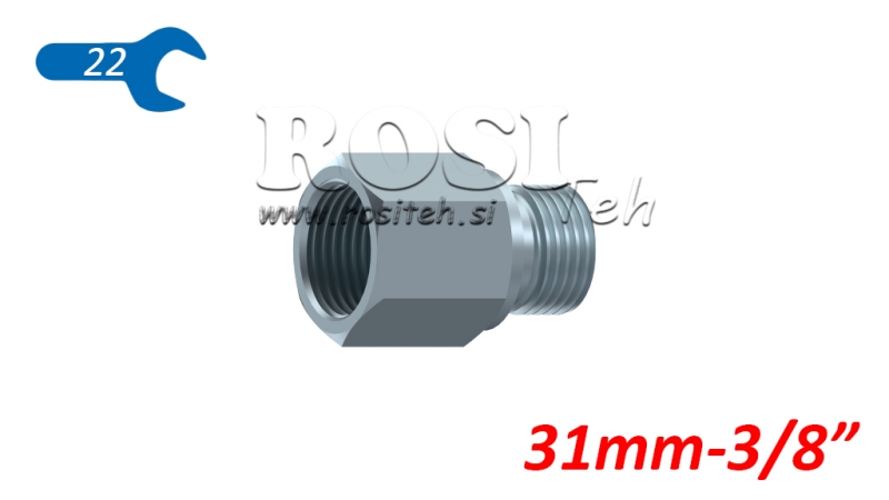 ADATTATORE IDRAULICO ESTESO MASCHIO-FEMMINA 3/8