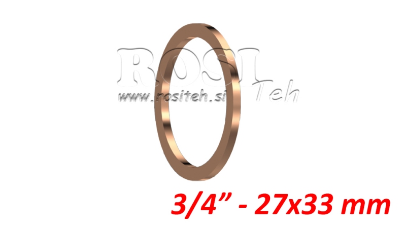 RONDELLA IN RAME 3/4 - 27X33 MM