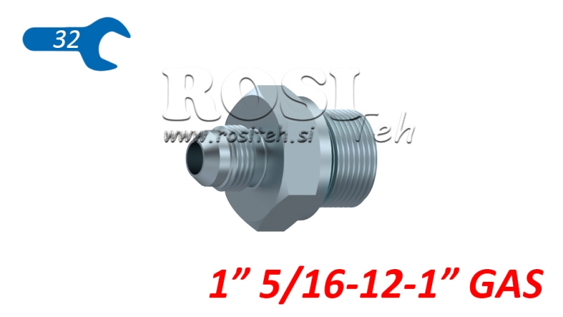 HYDRAULISK REDUCER 1 5/16 JIC74°-1 GAS