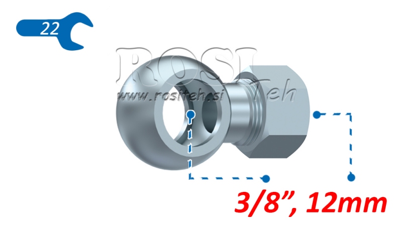 METAL HOSE BANJO 3/8