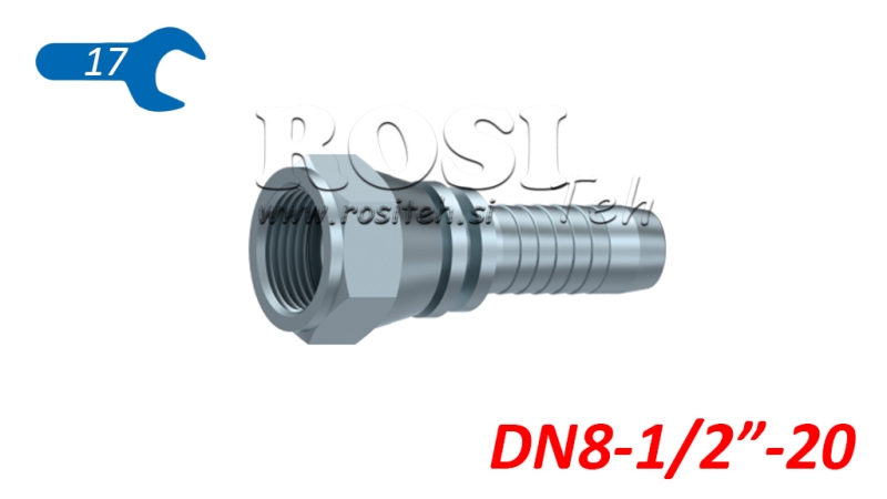 HYDRAULICKÁ PRÍPOJKA DKJ JIC74° SAMICA DN8-1/2”-20