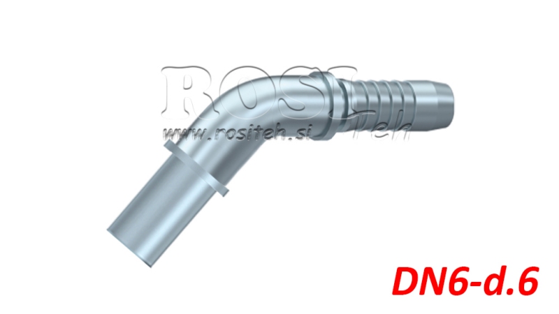 GIUNTO IDRAULICO CURVA DI TRANSIZIONE 45° DN6-d.6