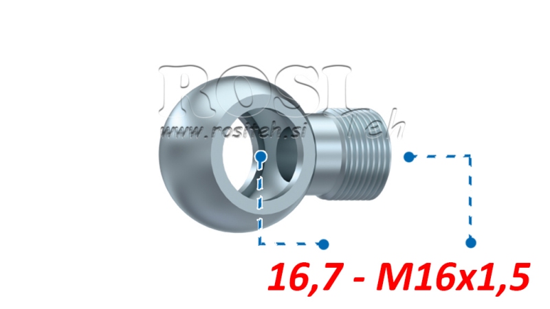HIDRAULIKUS IDOM SZEM M16x1,5-16,7