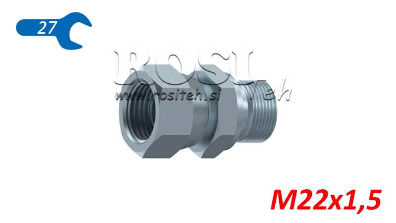 HYDRAULICKÝ DVOJITÝ SKRUTKOVÝ SPOJ S OTOČNOU MATICOU M22x1,5
