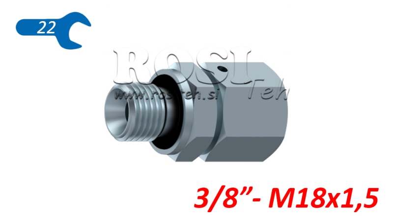 HYDRAULISCHER ZWEIWEGEVENTIL ANSCHLUSS AOVR ED BSP3/8 - M18X1,5