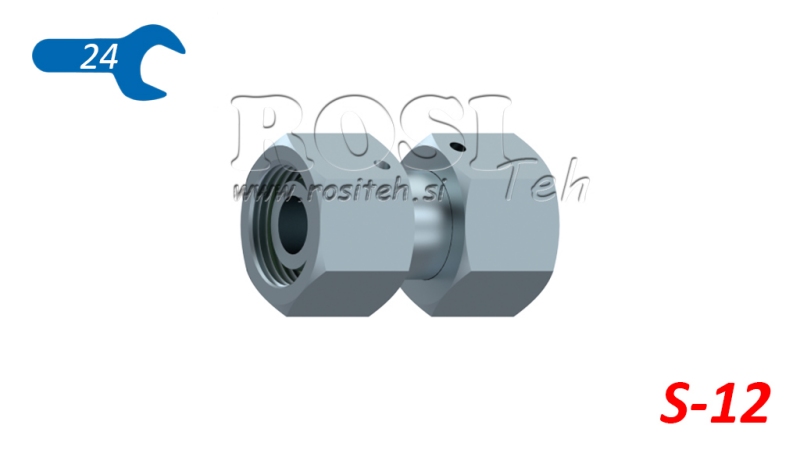 CONNETTORE IDRAULICO CON DOPPIO DADO GIREVOLE (12S) M20X1,5