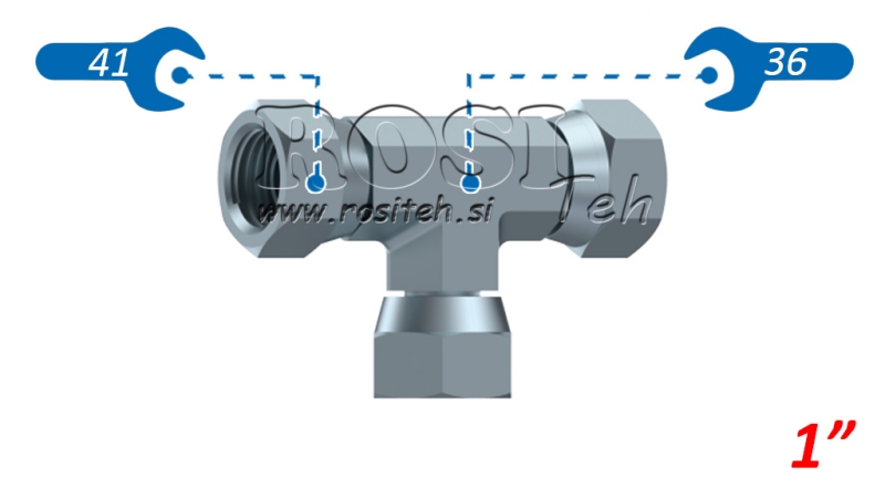 RACCORDO A T CON DADO GIREVOLE BSP 1