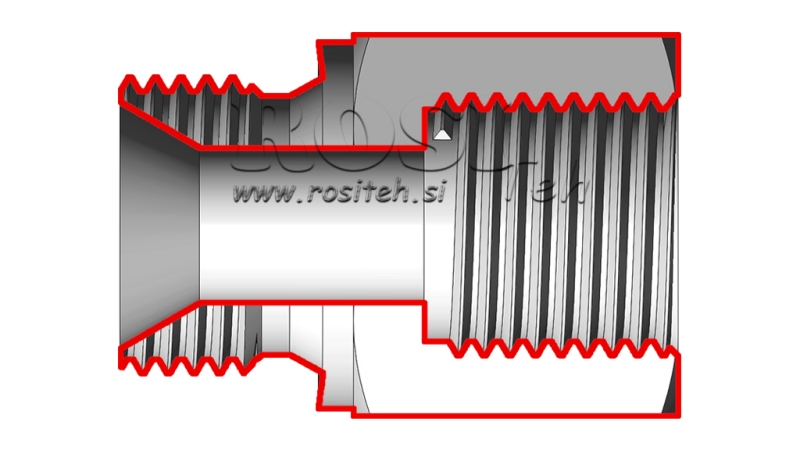 HYDRAULIKADAPTER MÄNNLICH-WEIBLICH 1/2-18x1,5