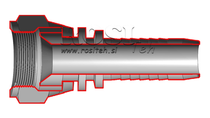 ΥΔΡΑΥΛΙΚΗ ΣΥΝΔΕΣΗ DKJ JIC74° ΘΗΛΥΚΟ DN10-9/16”-18
