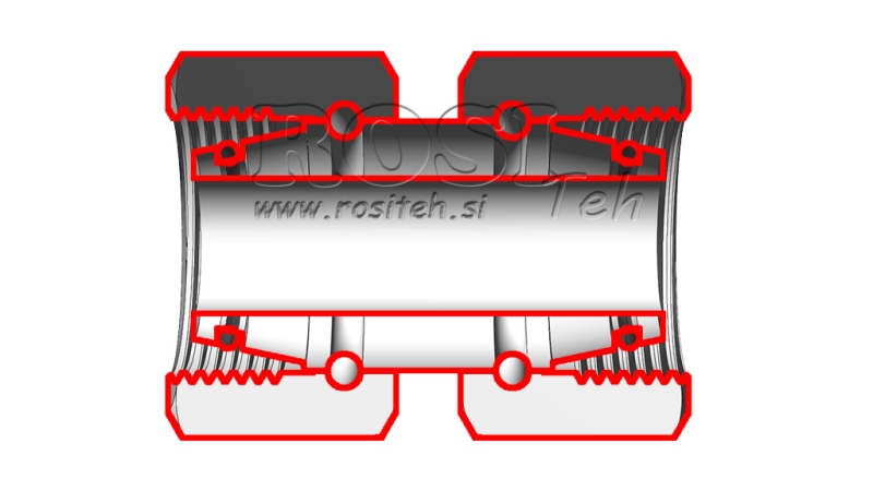 CONNETTORE IDRAULICO CON DOPPIO DADO GIREVOLE (20S) M30X2