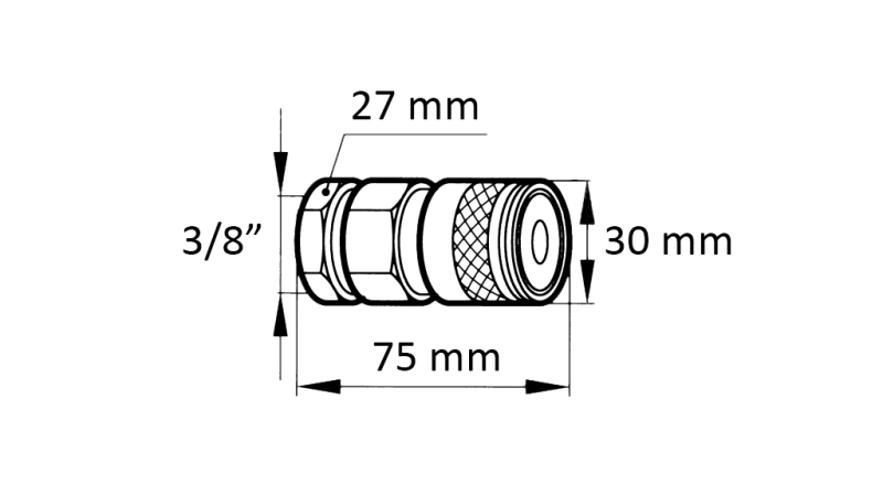 QUICK COUPLING EXCAVATOR FFH FEMALE 3/8